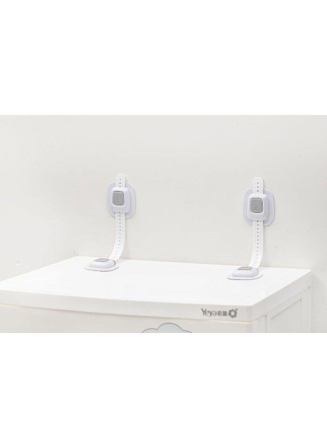 YEYA No Drill Anti tip Furniture Straps Wall Anchors for Baby proofing (2024 Upgraded 2P)