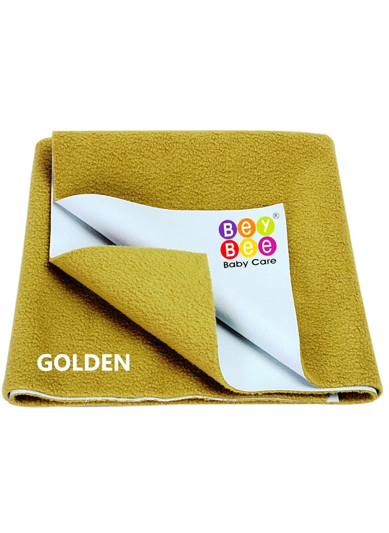 Bey Bee Quick Dry Baby Bed Protector Waterproof Sheet Reusable Absorbent Mat Elderly Patients Bedding Underpads Golden Extra Large 200Cm X 140Cm