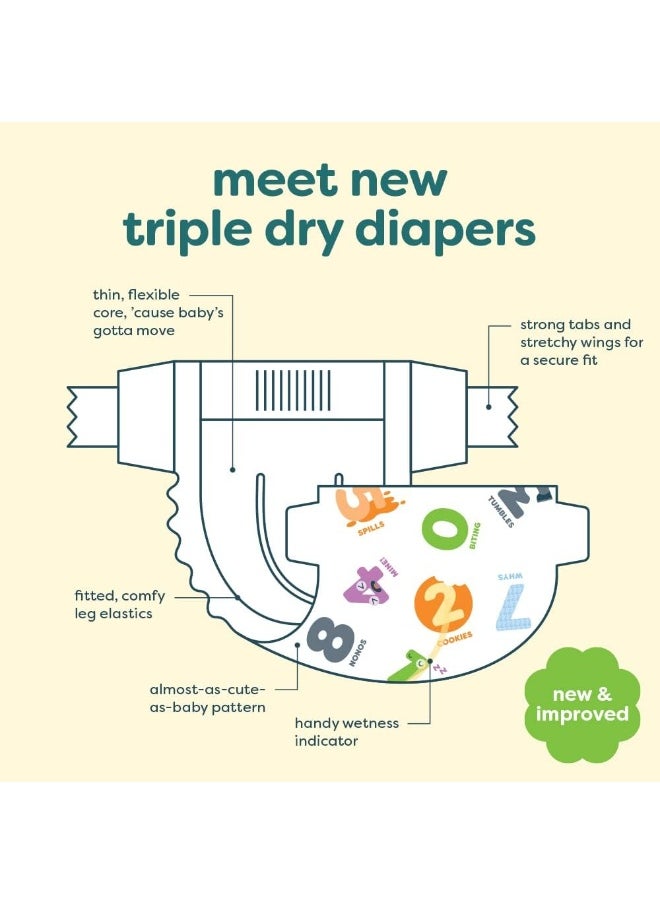 Babyganics Diapers, Size 4, 60 ct, Ultra Absorbent Diapers