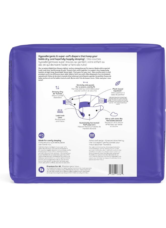 Hello Bello Nighttime Baby Diapers ‐ Size 4 - Ultra Absorbent & Hypoallergenic for Overnight Diapers for Extended Protection - 21 Diapers