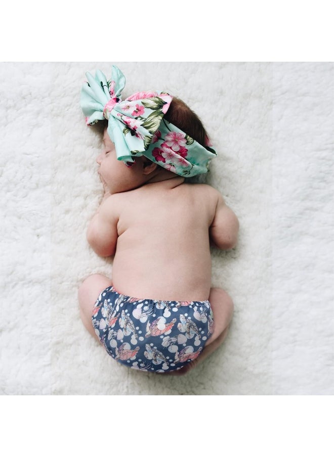 wegreeco Washable Reusable Baby Cloth Pocket Diapers 5 Pack + 5 Bamboo Inserts