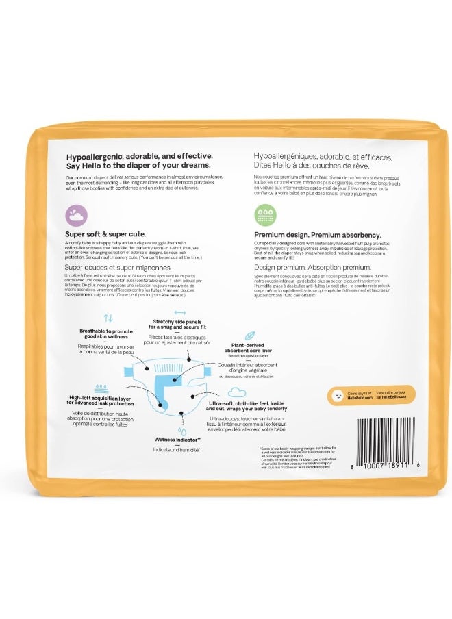 Hello Bello Premium Baby Diapers, Affordable Hypoallergenic and Eco-Friendly Absorbent Diapers for Babies and Kids, Size 1, Teachers Pet Design, 35 Count