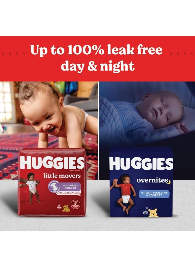 Huggies Size 4 Diapers, Little Movers Baby Diapers, Size 4 (22-37 lbs), 140 Ct (2 Packs of 70)
