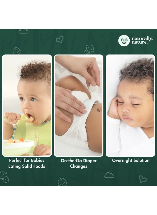 Naturally Nature Disposable Cloth Diaper Liners, Unscented, Fragrance-Free, Chlorine Free Diaper Inserts - 200 Count - (2 Rolls, 100 Sheets per Roll)