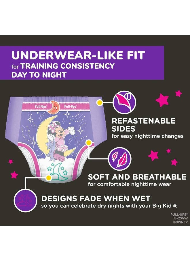 Pull-Ups Girls' Nighttime Potty Training Pants, Training Underwear, 3T-4T (32-40 lbs), 60 Ct