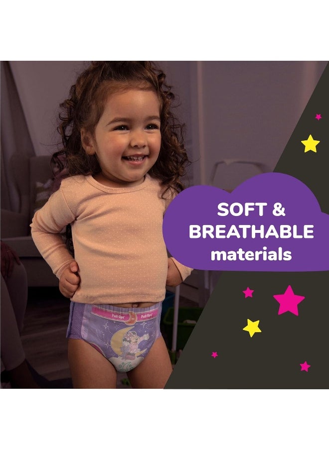 Pull-Ups Girls' Nighttime Potty Training Pants, Training Underwear, 3T-4T (32-40 lbs), 60 Ct