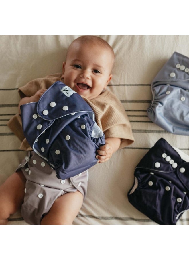 Nora's Nursery Amethyst 4-Pack Cloth Pocket Diapers with 4 Inserts