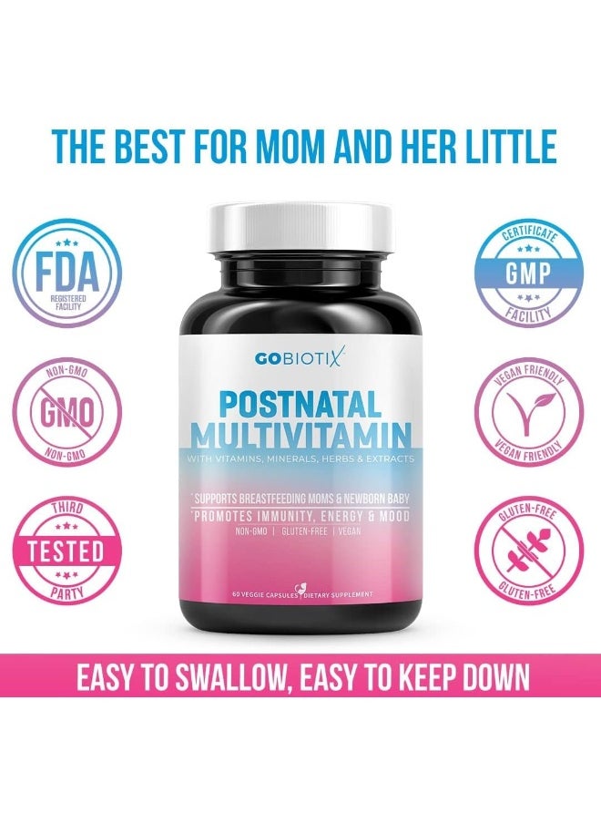 Postnatal Vitamin - Postpartum Vitamins For Energy, Mood, Breastfeeding Support