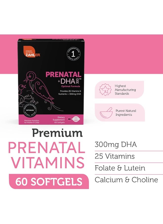 Prenatal Dha, Vitamins For Mother And Child, New Improved Vegetarian With Dha, 60 Softgels