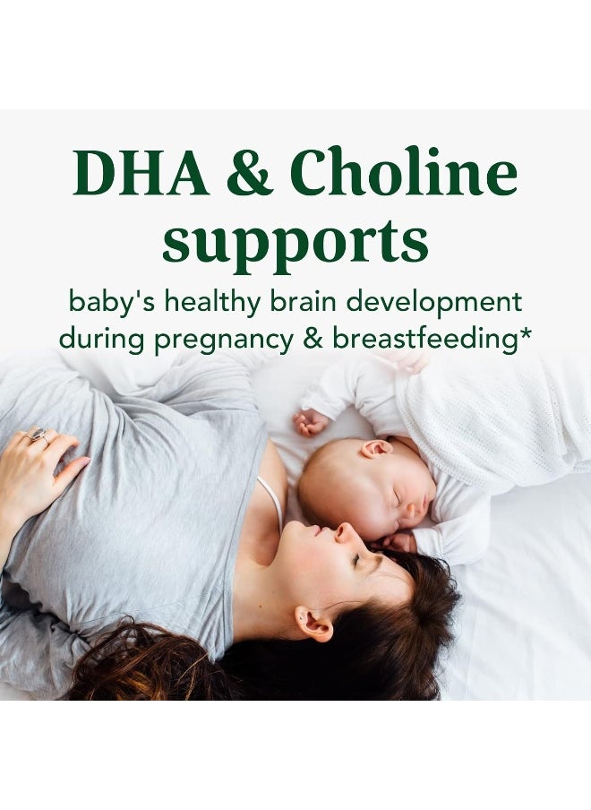 Baby & Me 2 Dha & Choline - Plant-Based Dha And Choline For Baby'S Brain And Eye Development - Vegan - 60 Capsules (30 Servings)
