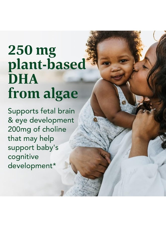 Baby & Me 2 Dha & Choline - Plant-Based Dha And Choline For Baby'S Brain And Eye Development - Vegan - 60 Capsules (30 Servings)