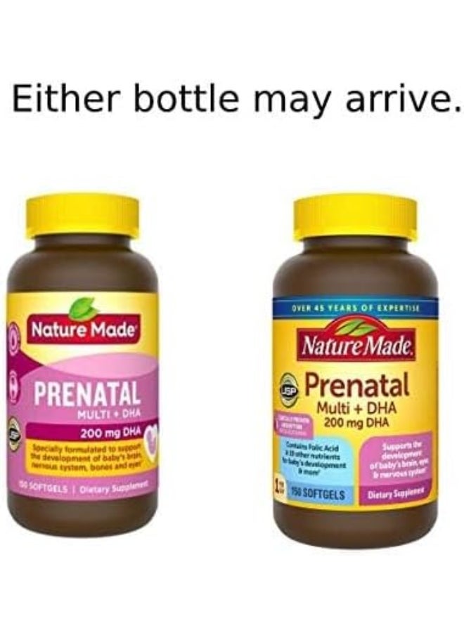 Prenatal + Dha 200 Mg Multivitamin Softgels 150 Ct