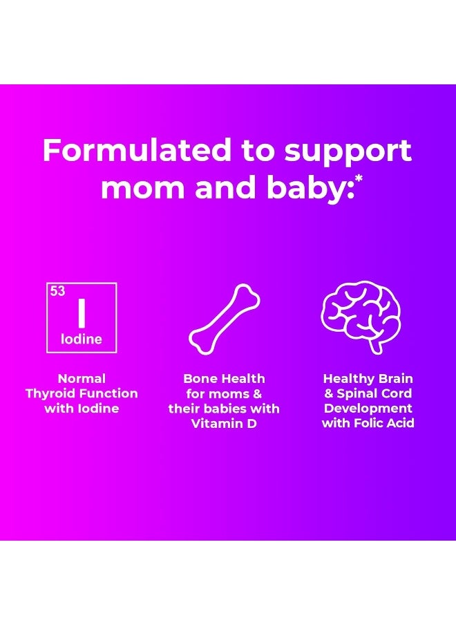 Women’S Prenatal Multivitamin Gummies Including Vitamin A, C, D, B6, B12, Folic Acid & More, 120 Count, Supplement For Before And During Pregnancy