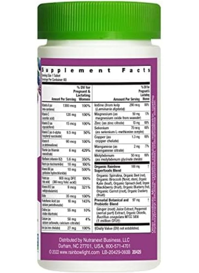 Prenatal One Multivitamin, Folic Acid, Calcium, & Vitamin D, Gluten Free, Supports From Conception To Postnatal, Clinically Proven Absorption, 60 Tablets