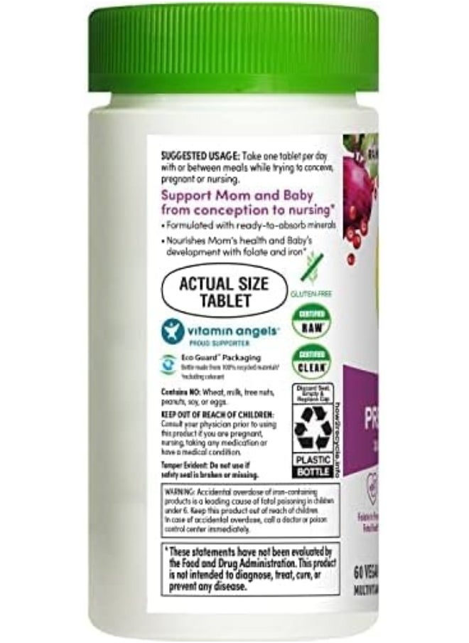 Prenatal One Multivitamin, Folic Acid, Calcium, & Vitamin D, Gluten Free, Supports From Conception To Postnatal, Clinically Proven Absorption, 60 Tablets