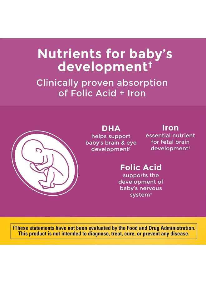 , Prenatal, Multi + Dha 200 Mg, Rich In Folic Acid, Iron, Iodine & Zinc Value Size 90 Softgels