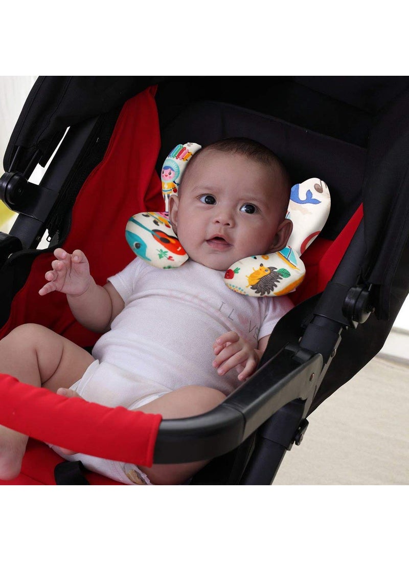 Oscar Home Baby UShape Neck Pillow Neck Protector for Car Seat Stroller Perfect for Travel Train Flight Bus 01 Years