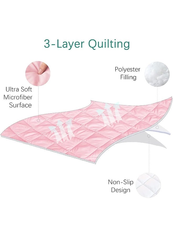 Sheet for Regalo My Cot Portable Toddler Bed, Joovy Travel Cot (Sheet Only, Bed not Included), Soft Padded Cover, Pink