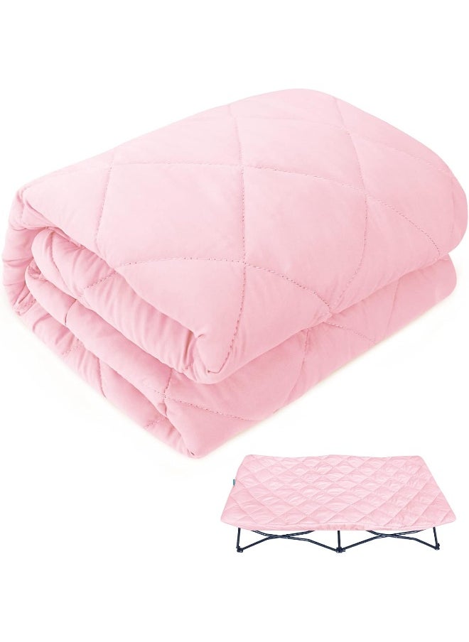 Sheet for Regalo My Cot Portable Toddler Bed, Joovy Travel Cot (Sheet Only, Bed not Included), Soft Padded Cover, Pink