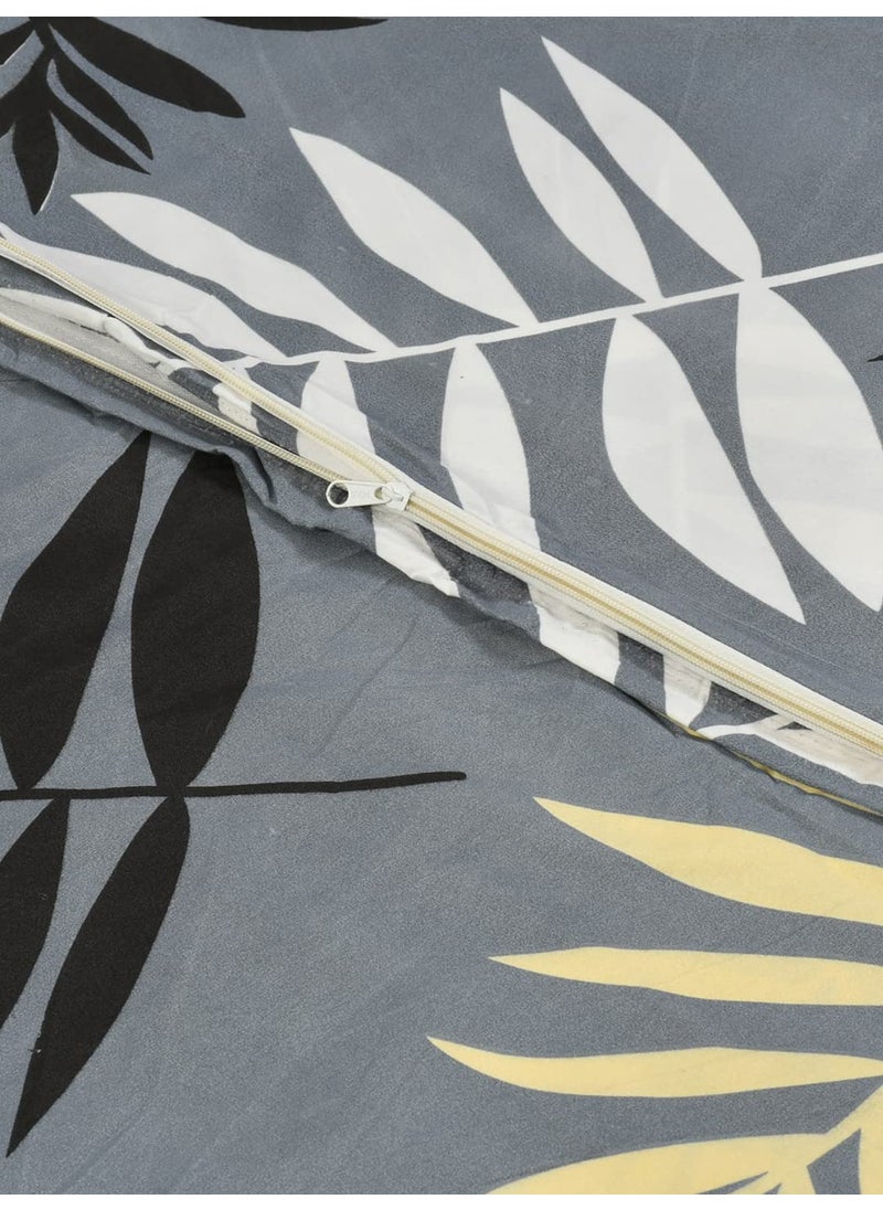 BREVARD Glacecotton Single Duvet CoverRajai CoverBlanket Cover with Zipper 60x90 Inches Charcol
