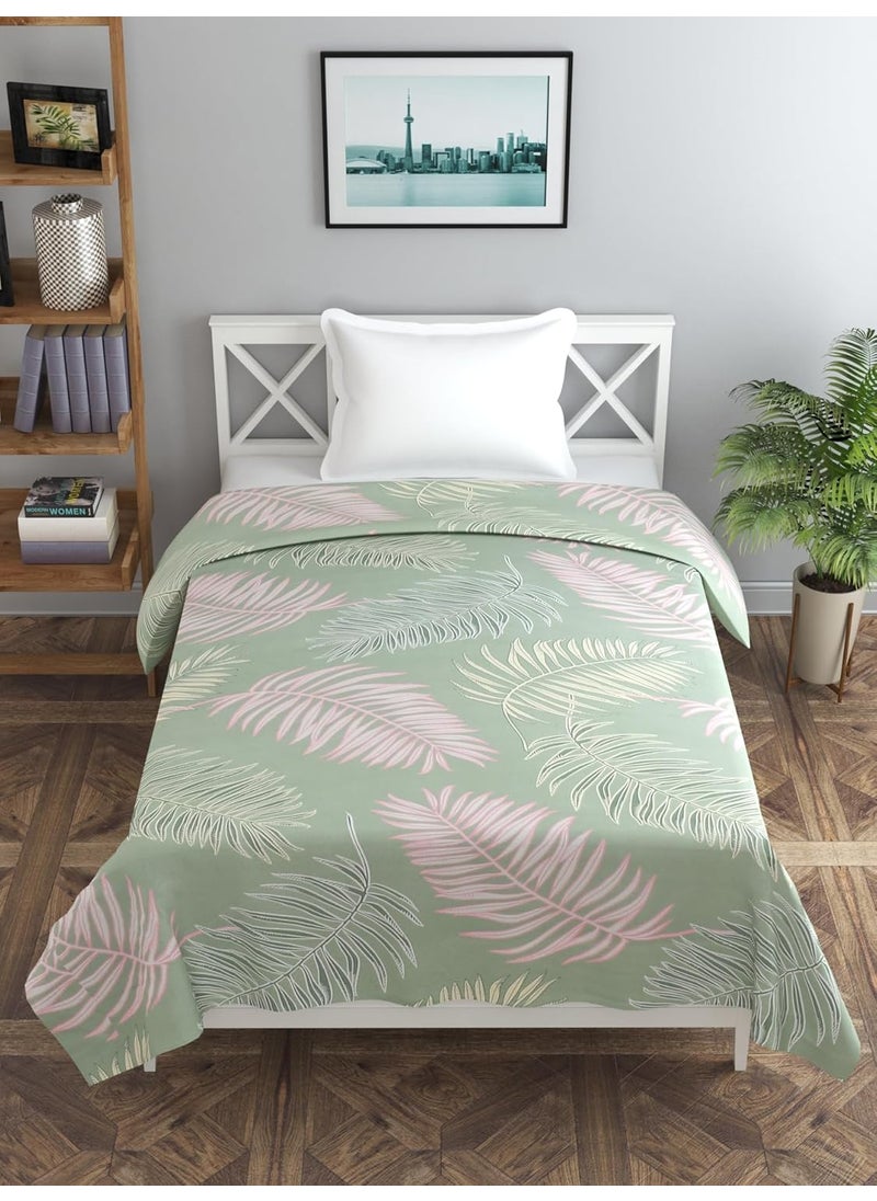 BREVARD Glacecotton Single Duvet CoverRajai CoverBlanket Cover with Zipper 60x90 Inches Light Green