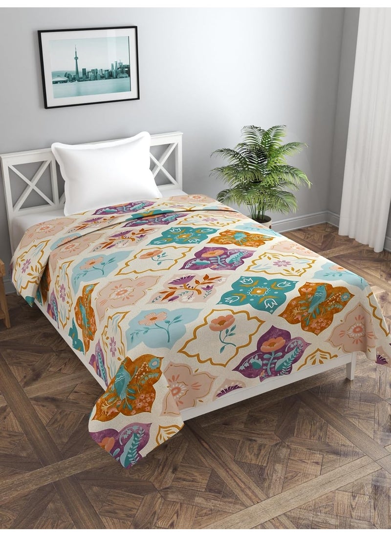 BREVARD Glacecotton Single Duvet CoverRajai CoverBlanket Cover with Zipper 60x90 Inches Multi Color