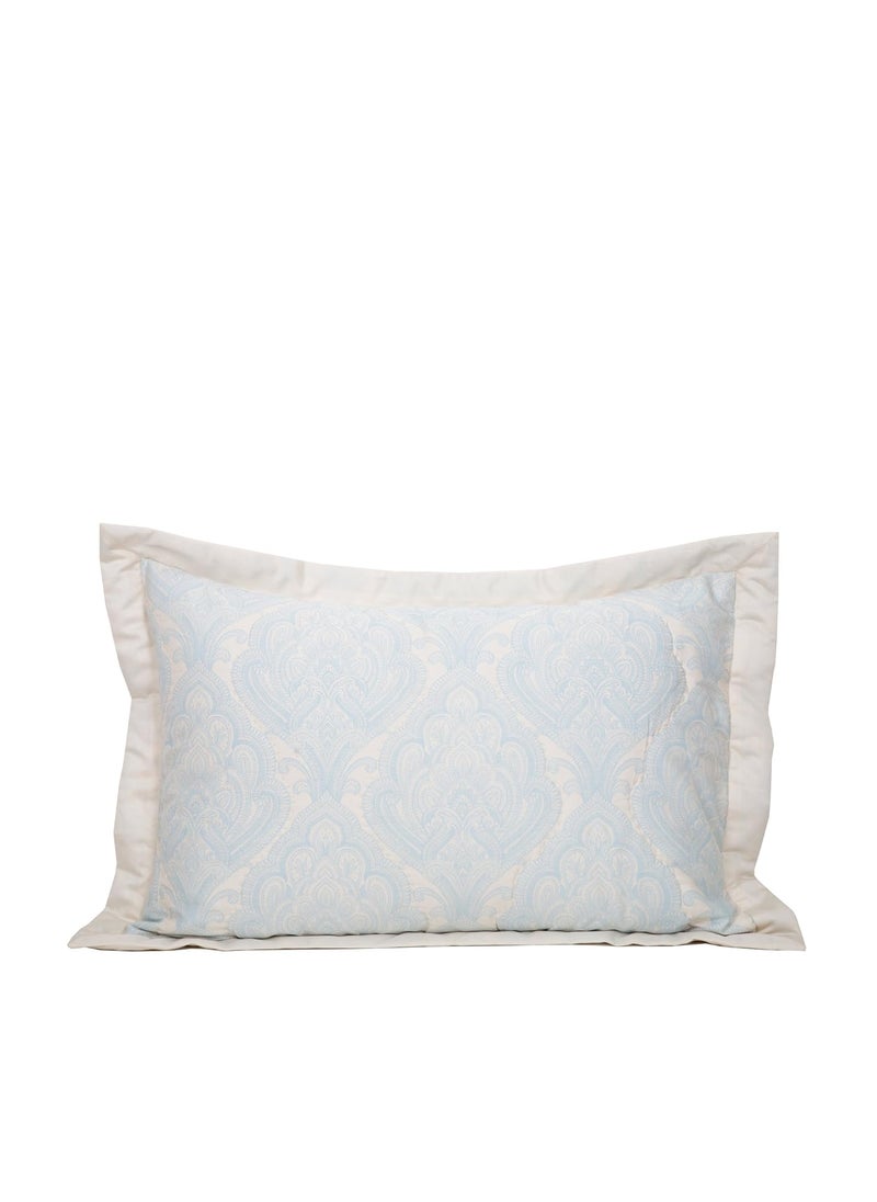 Maspar Vintage Sapphire Allure Print 2 Piece Cotton Pillow Sham Set 20x30 Blue