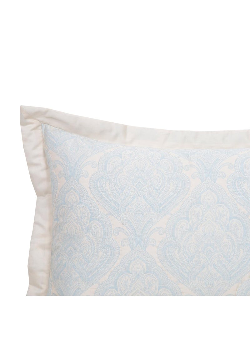 Maspar Vintage Sapphire Allure Print 2 Piece Cotton Pillow Sham Set 20x30 Blue