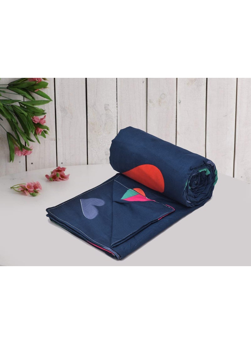 COZY FURNISH Super Soft Microfiber Cotton Single Duvet CoverComforter CoverRajai CoverBlanket CoverQuilt Cover Single Size 60X90Inches with Zipper with Four Corner Ties