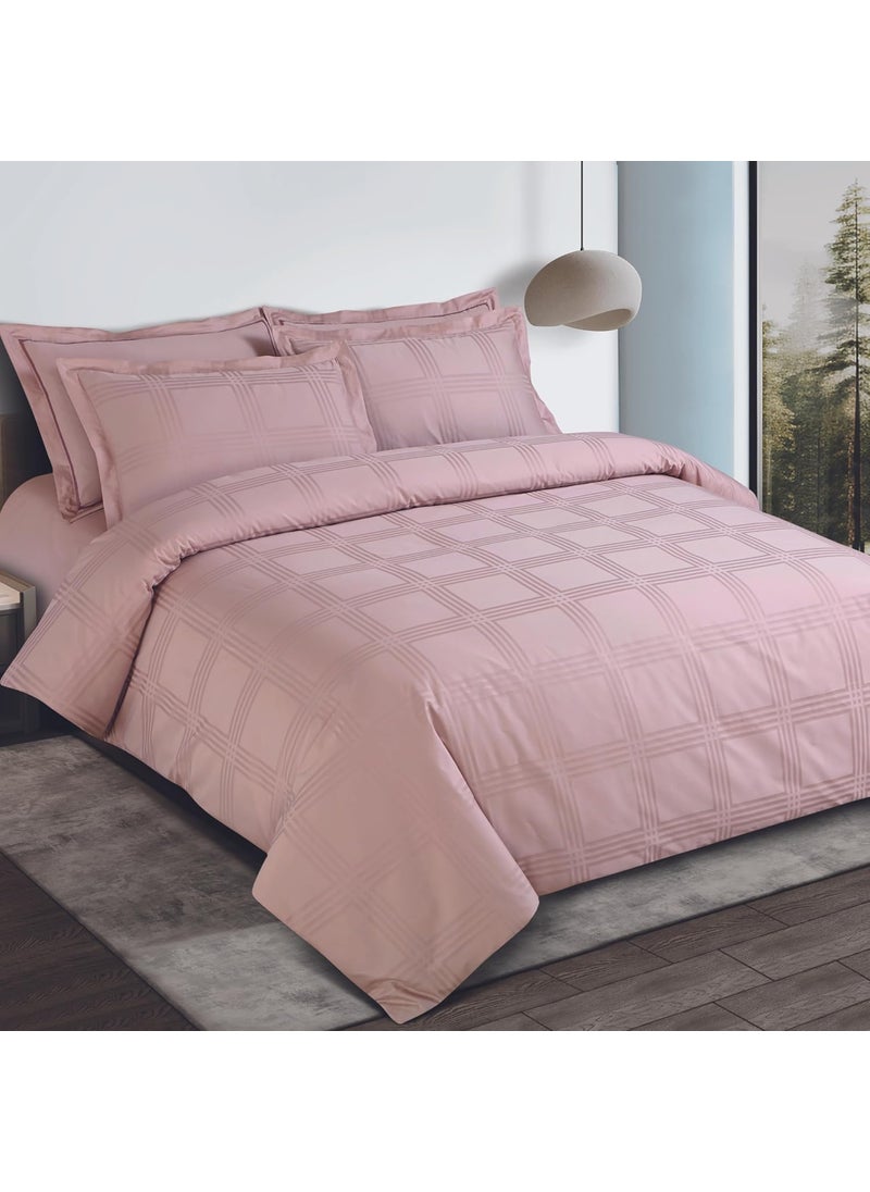 Malako Amalfi Jacquard Blush Pink 100 Cotton Super King Size Duvet CoverQuilt Cover