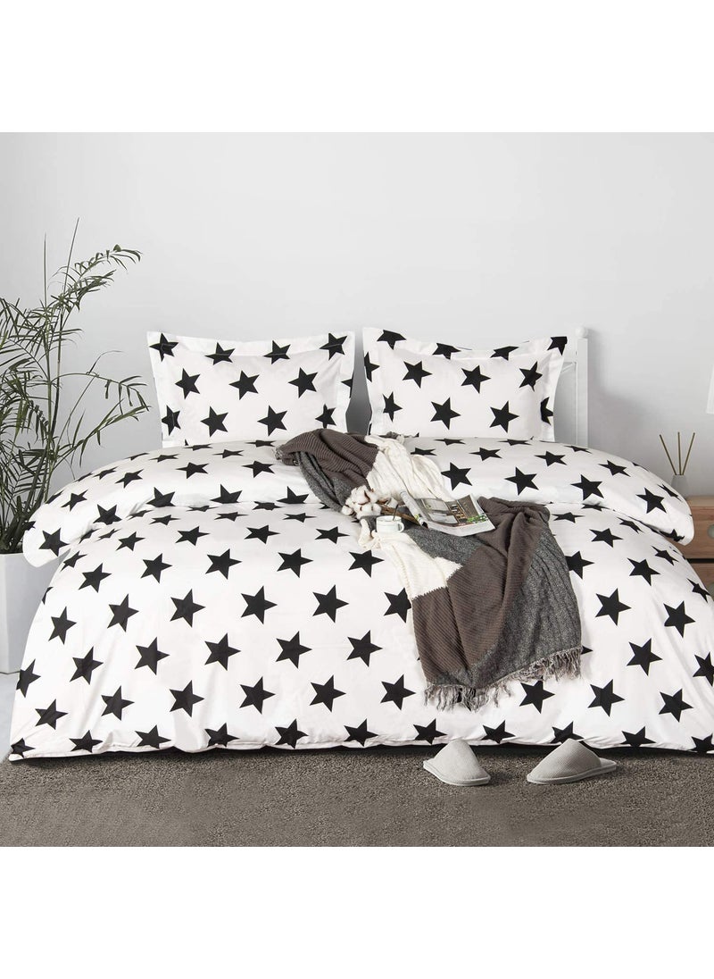 Texlux All Season Microfiber Reversable DuvetAC ComforterQuilt Star Print Single Size 60 Inch x 90 Inch