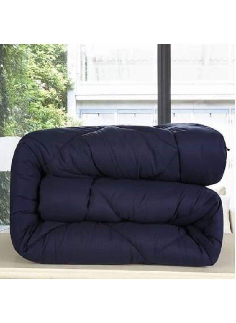 Texlux Microfiber Single Size DuvetAC ComforterQuiltBlanket 60 Inch X 90 InchDark Blue