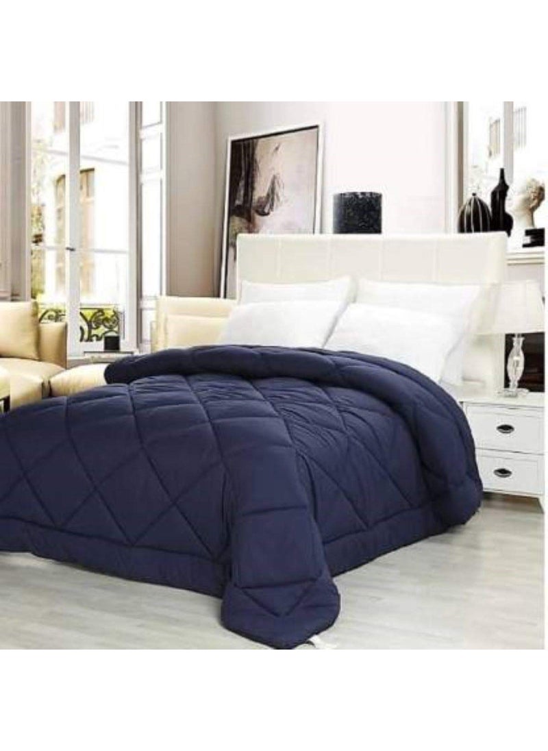Texlux Microfiber Single Size DuvetAC ComforterQuiltBlanket 60 Inch X 90 InchDark Blue