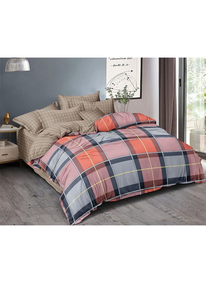Ab Home decor 170 TC Glace Cotton Duvet CoverRazai CoverBlanket CoverQuilt Cover for Double Bed Size with Zipper Dohars 90x100 inch Multi Color Boxes