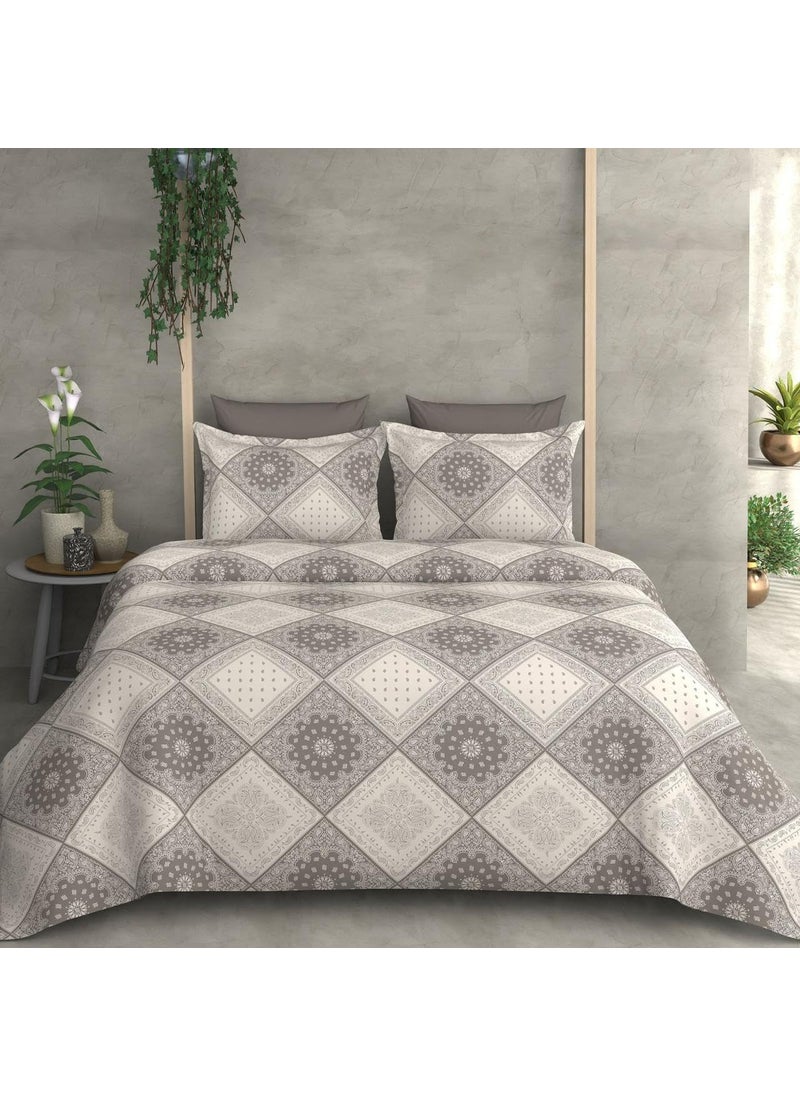 Slazie 300 TC Premium Cotton Double Bed Duvet Cover with Zipper King Size Rajai CoverDohar Cover for Double BedBlanket Cover WinterWarm StuffKing Size Dohars90x100 InchesLight BrownAS 031