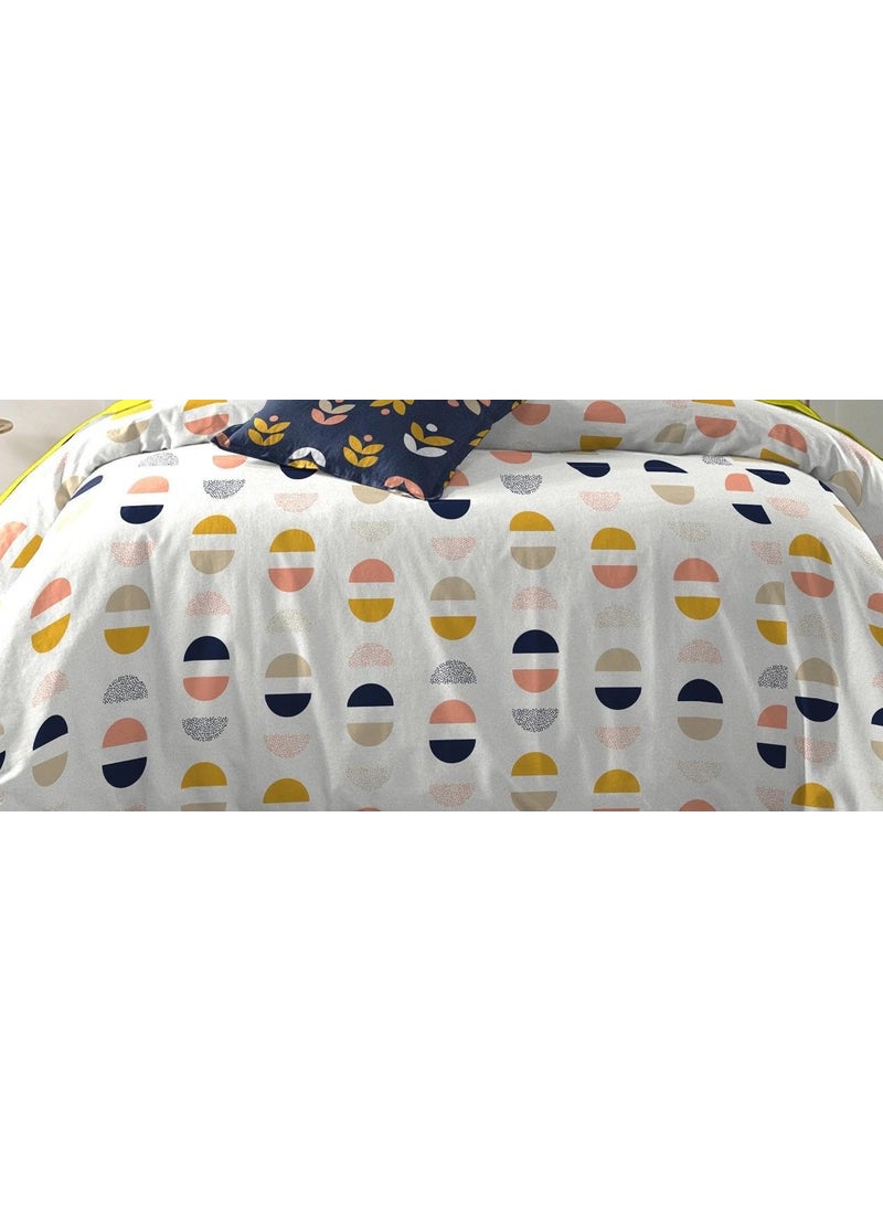 Furnistitchs Premium Cotton Feel Duvet AC Blanket Dohar Comforters Duvets All Season Double Bed 90x100 inches 230x250 cms White Moons Only Comforter