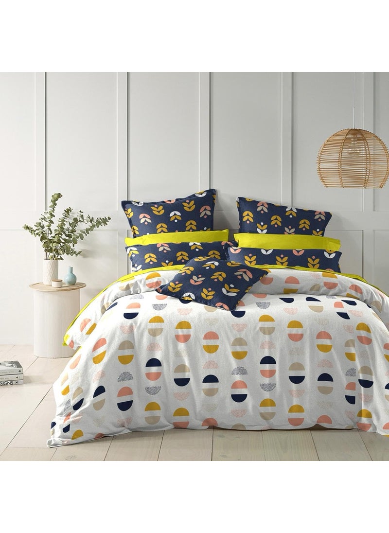 Furnistitchs Premium Cotton Feel Duvet AC Blanket Dohar Comforters Duvets All Season Double Bed 90x100 inches 230x250 cms White Moons Only Comforter