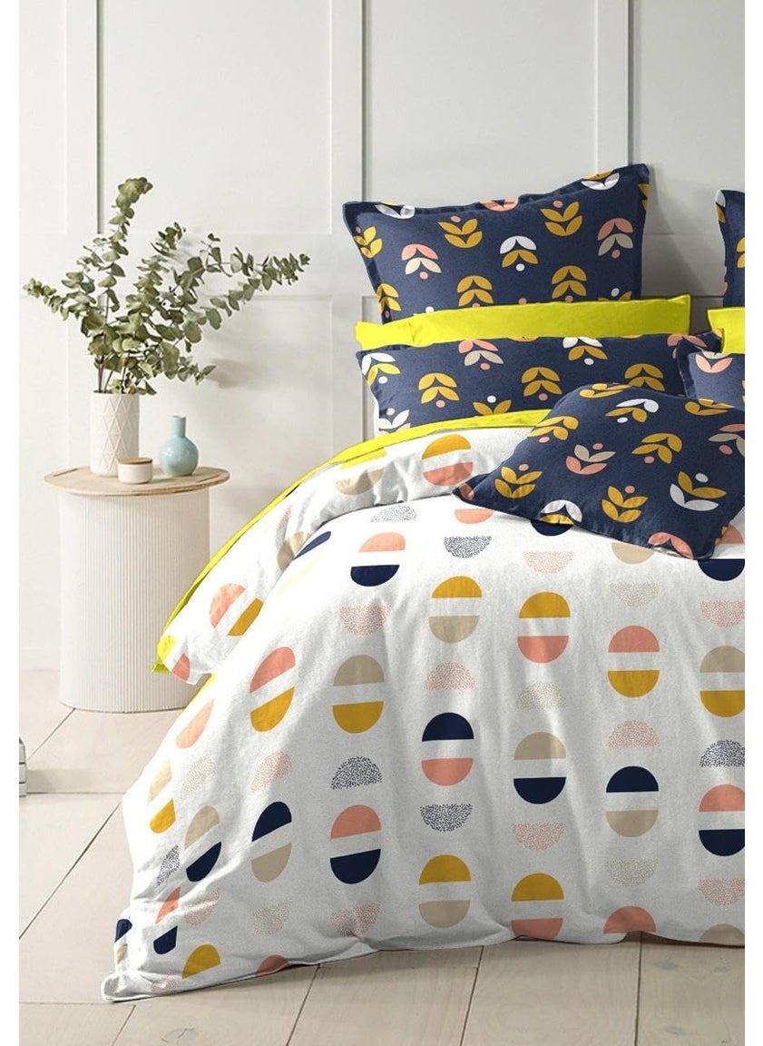 Furnistitchs Premium Cotton Feel Duvet AC Blanket Dohar Comforters Duvets All Season Double Bed 90x100 inches 230x250 cms White Moons Only Comforter