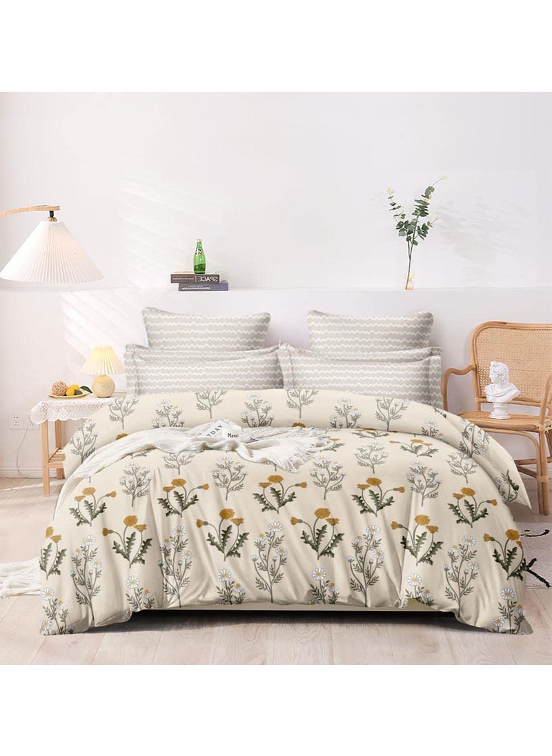 Furnistitchs Premium Glace Cotton Duvet CoverComforter CoverRajai CoverBlanket CoverQuilt Cover King Size 90x100 inches Double 90x100 Brown