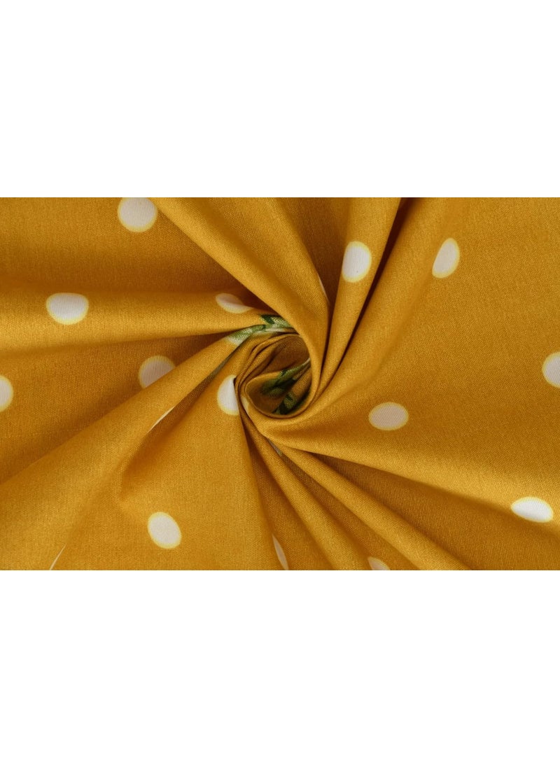 HOMICON Premium Cotton Feel 8 Pieces Diwan Cover Set with 1 Single Diwan Bedsheet 2 Bolster Covers and 5 Cushions Cover HALDI Haldi