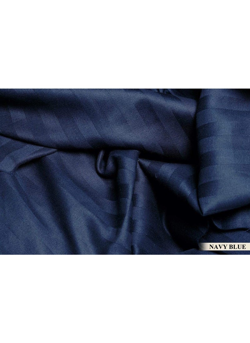 Gangauri Creations 250TC Striped Cotton Single Duvet Cover 6090 Blue