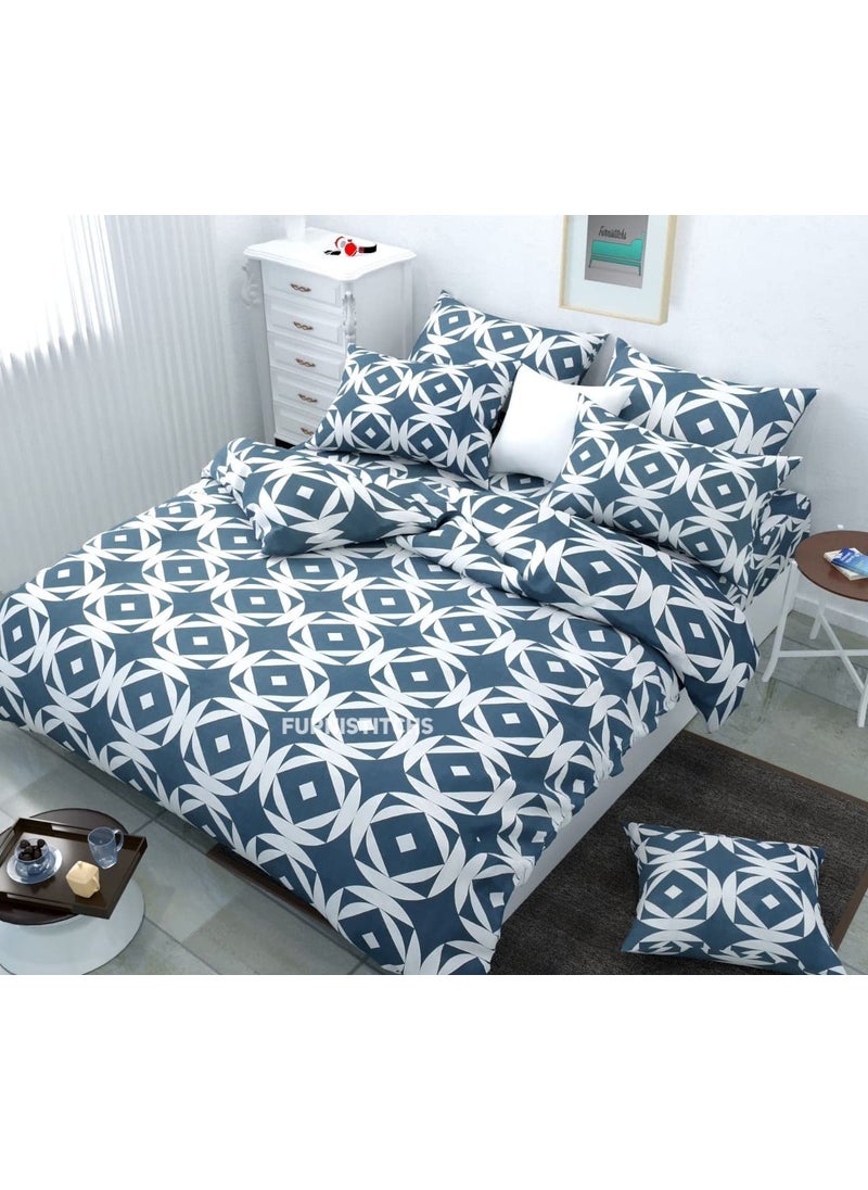 Furnistitchs Premium Glace Cotton Duvet CoverComforter CoverRajai CoverBlanket CoverQuilt Cover King 90x100 Grey