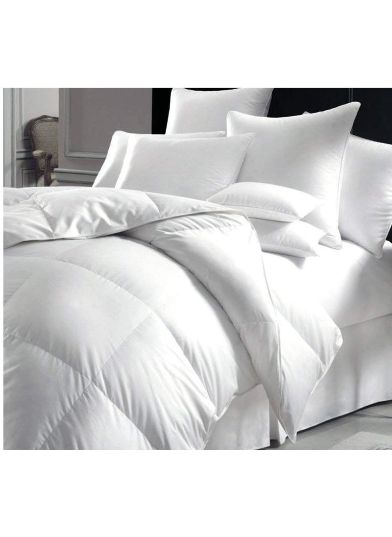 HOME PLUS STUDIO 300 GSM Microfibre Queen Size Warm Duvet Winter Quilt Comforter Blanket Rajai Warm Sleep White 90x100inch228x254 Metres