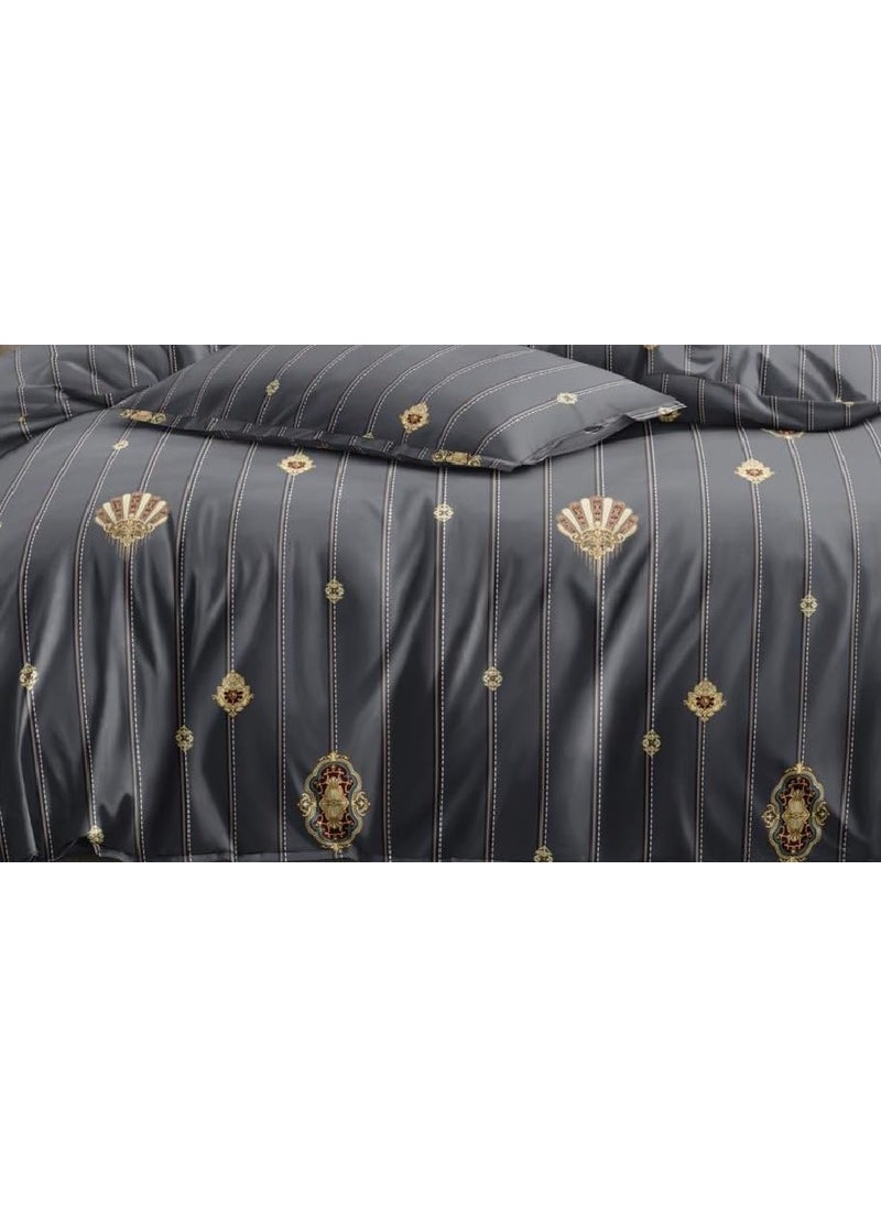 Laying Style Soft Glace Cotton Super King Size Duvet Cover II Razai Cover II Quilt Cover for Double Bed Size with Zipper Dohars 108x108 inch Multicolor