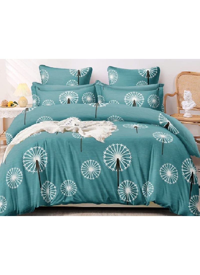 Laying Style Soft Glace Cotton Super King Size Duvet Cover II Razai Cover II Quilt Cover for Double Bed Size with Zipper Dohars 108x108 inchMulti1