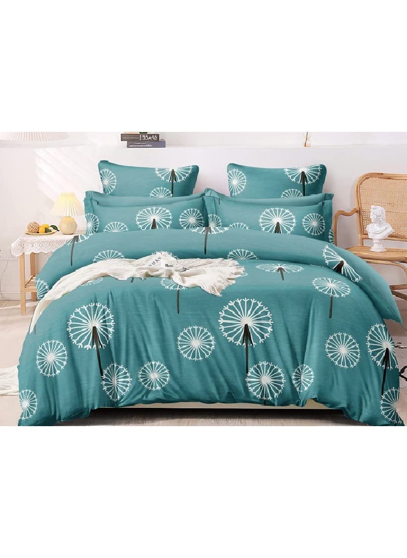 Laying Style Soft Glace Cotton Super King Size Duvet Cover II Razai Cover II Quilt Cover for Double Bed Size with Zipper Dohars 108x108 inchMulti1