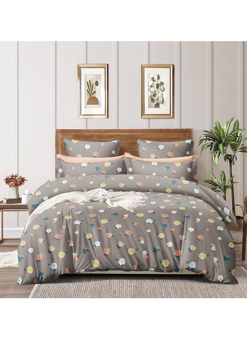 MORADO Poly Cotton Single Duvet CoverRajai CoverBlanket Cover with Zipper 60x90 Inches Grey