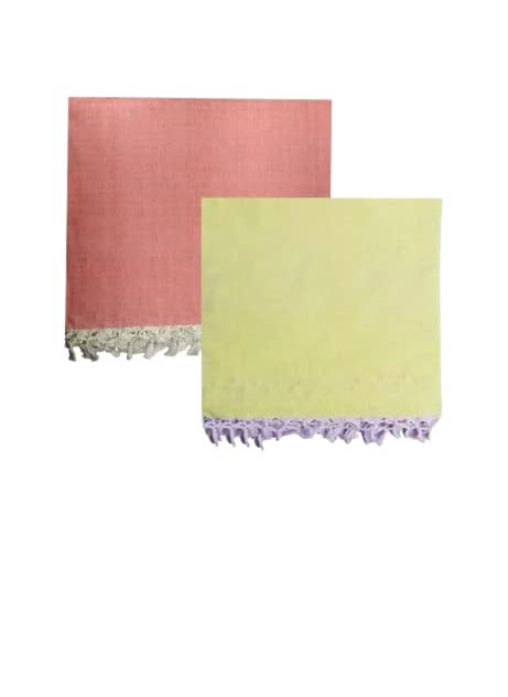 AAKRITI HANDLOOM Cotton Silky Soft Bhagalpuri Dull chadar lite Blanket Duvet Combo Pack of 2 Lemon RED 260cm130cm