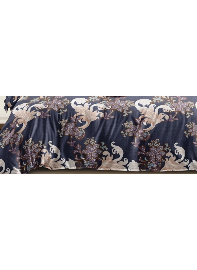 Slazie 300 TC Premium Glace Cotton Duvet Cover with Zipper Single Size Razai CoverDohar Cover for Single BedQuilt Cover WinterWarm StuffGrey FloralNDV 033
