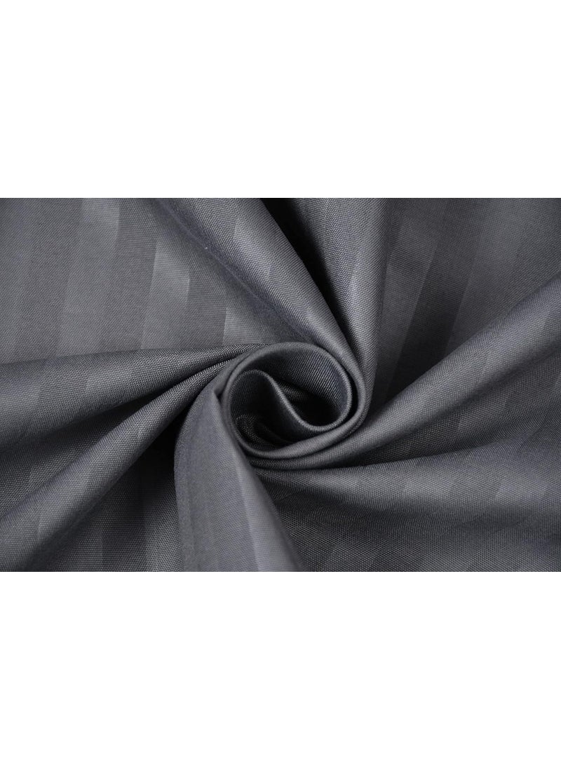 Furnistitchs Glace Cotton Plain Satin Stripes Duvet CoverComforter CoverRajai CoverBlanket CoverQuilt Cover Grey Single 60x90